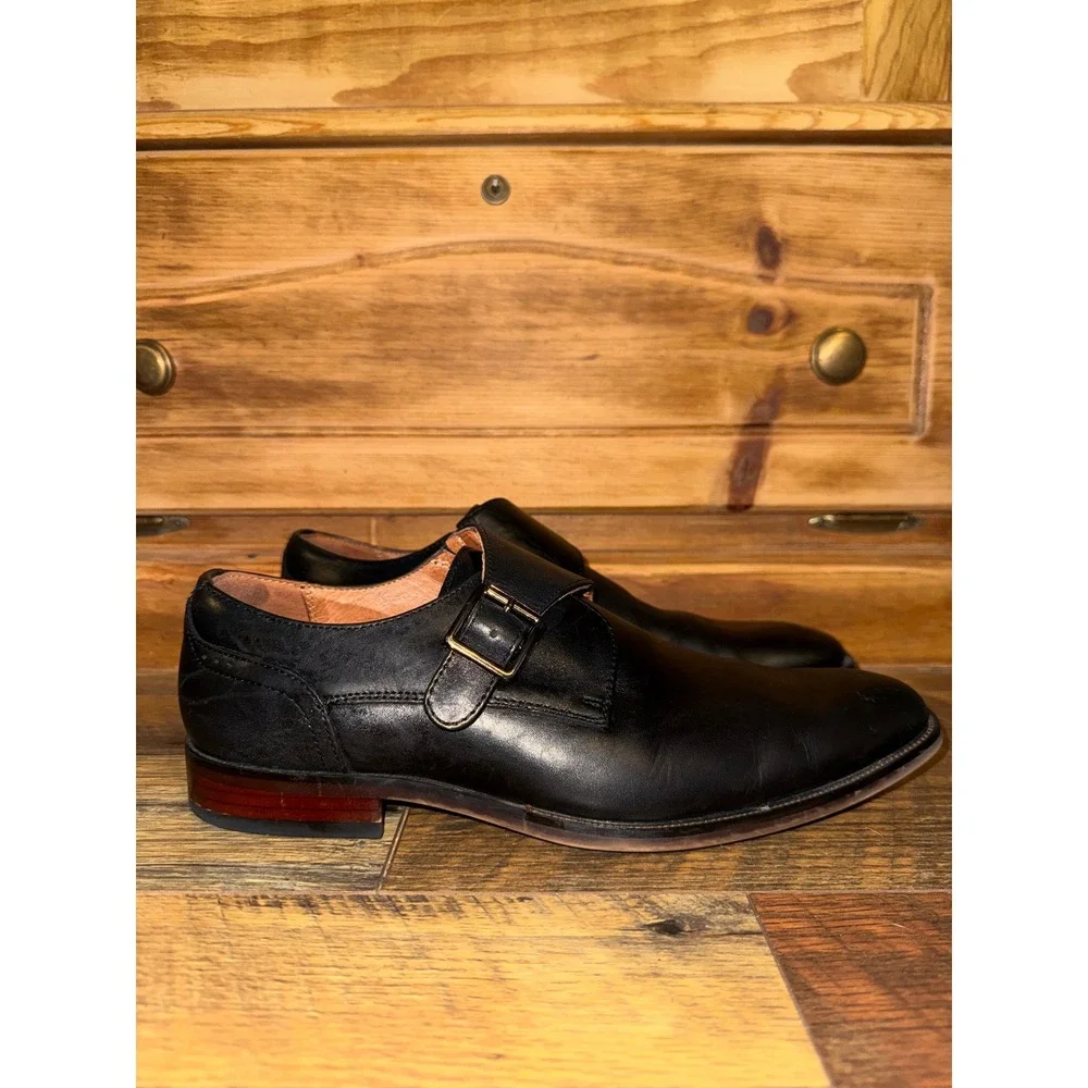 Florsheim SORRENTO Black Leather Single Monk Strap Dress Shoes 14293-001 Size 8M